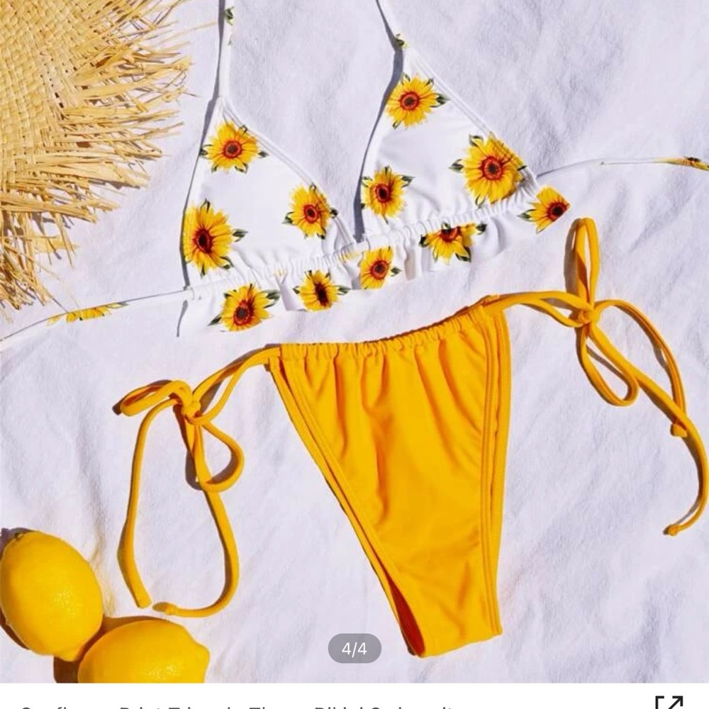 SHEIN Sunflower bathing suit never worn